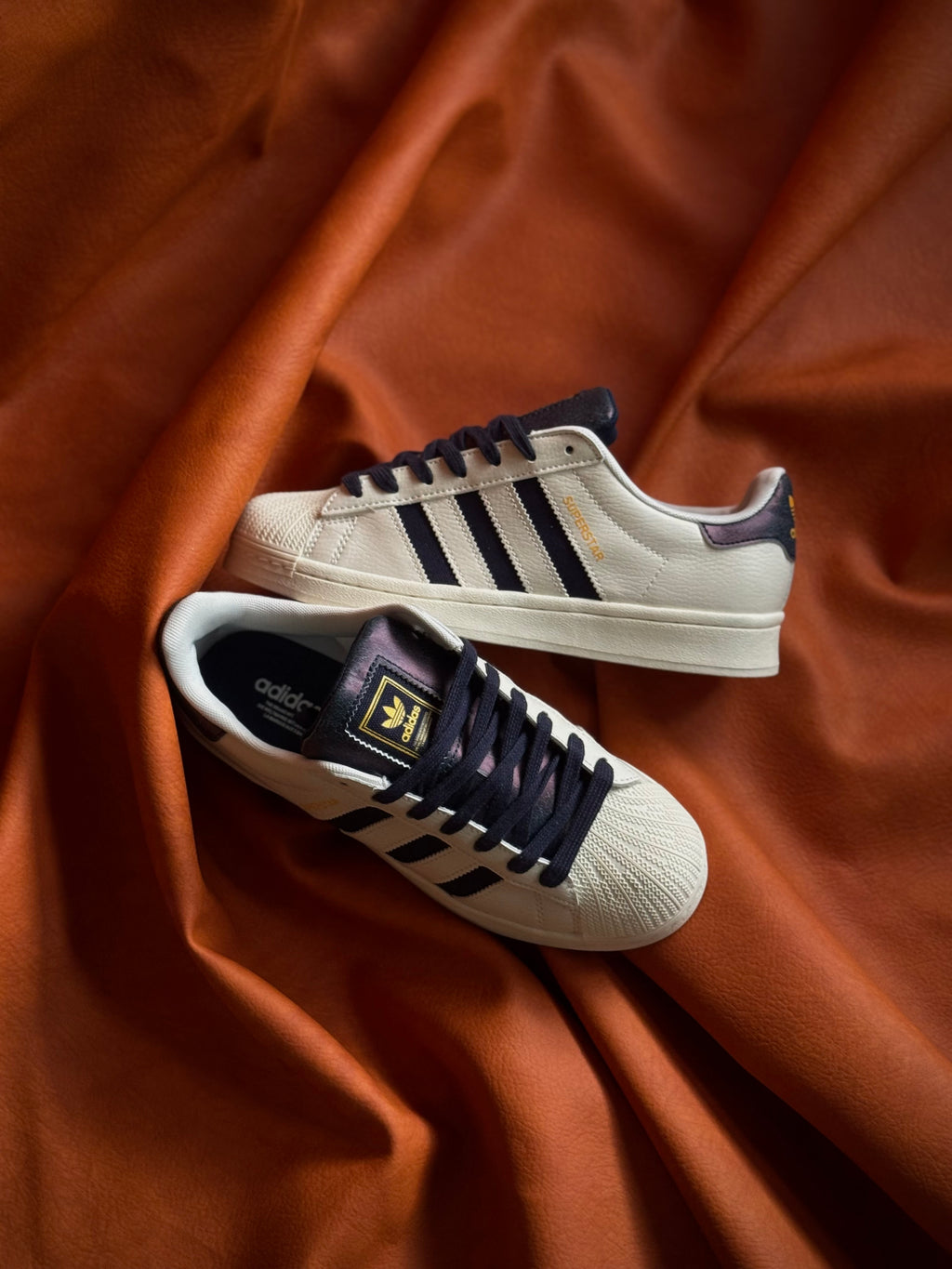 Adidas Superstar II Off White Colegial Azul Marino
