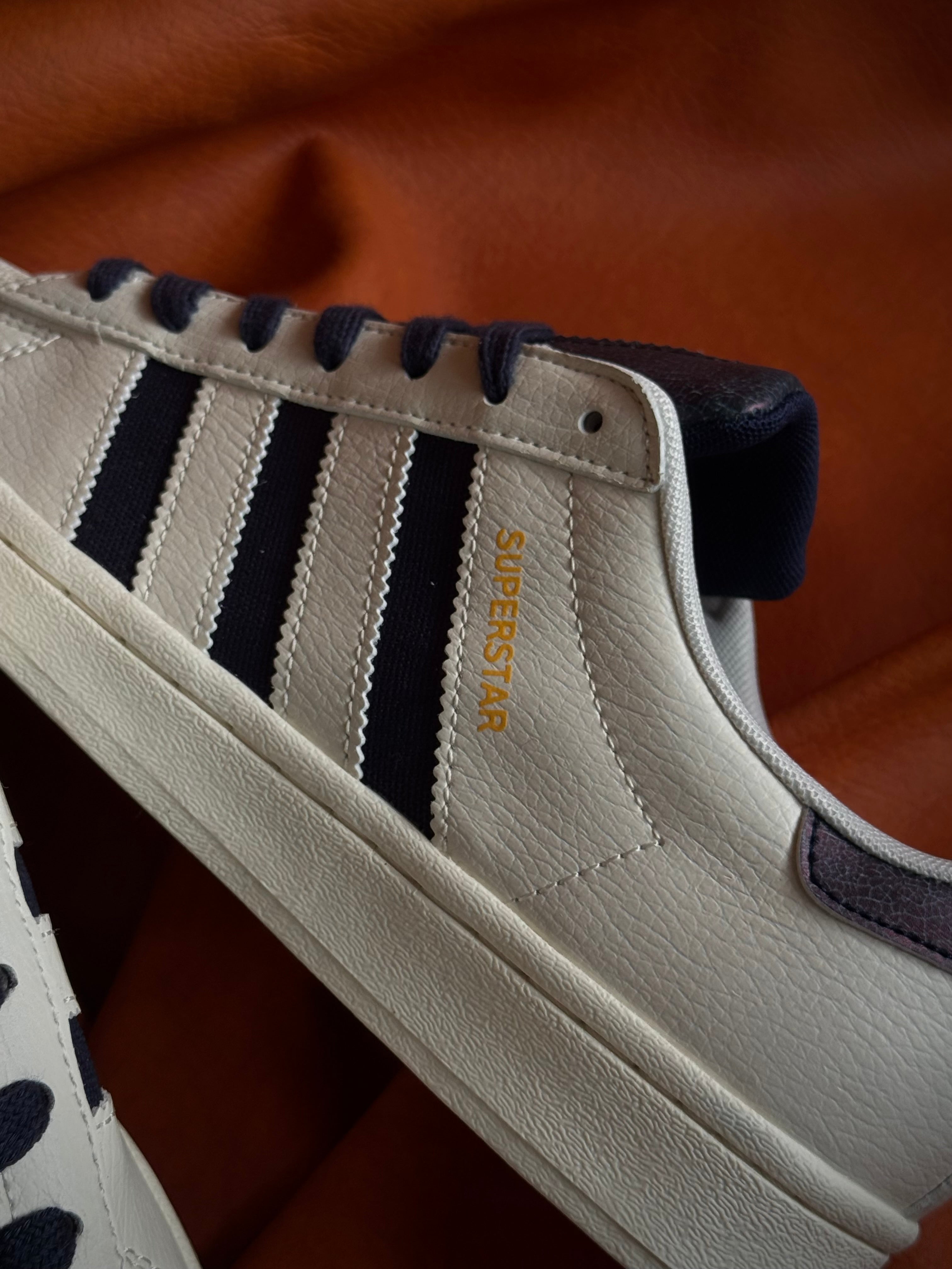Adidas Superstar II Off White Colegial Azul Marino