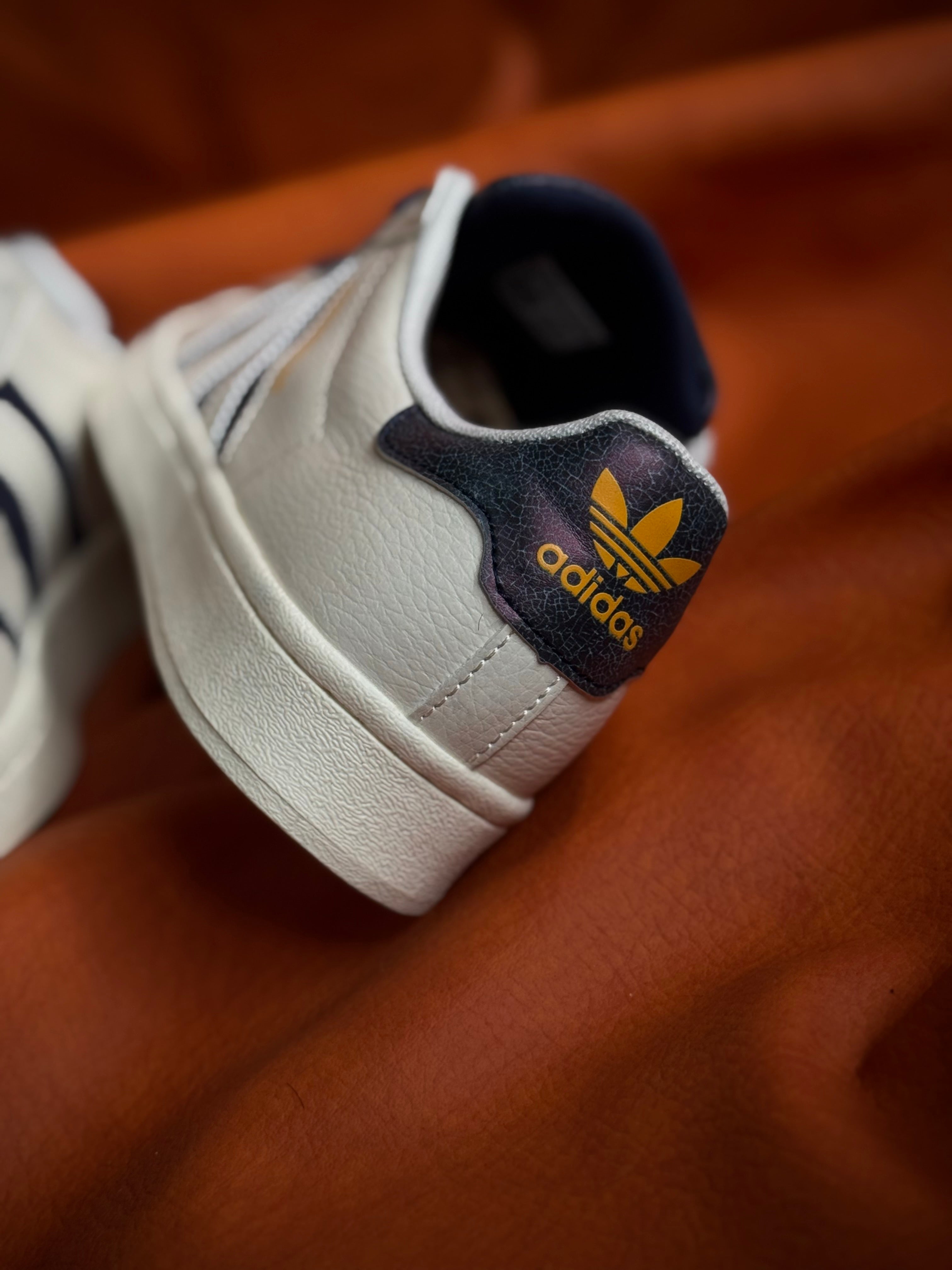 Adidas Superstar II Off White Colegial Azul Marino