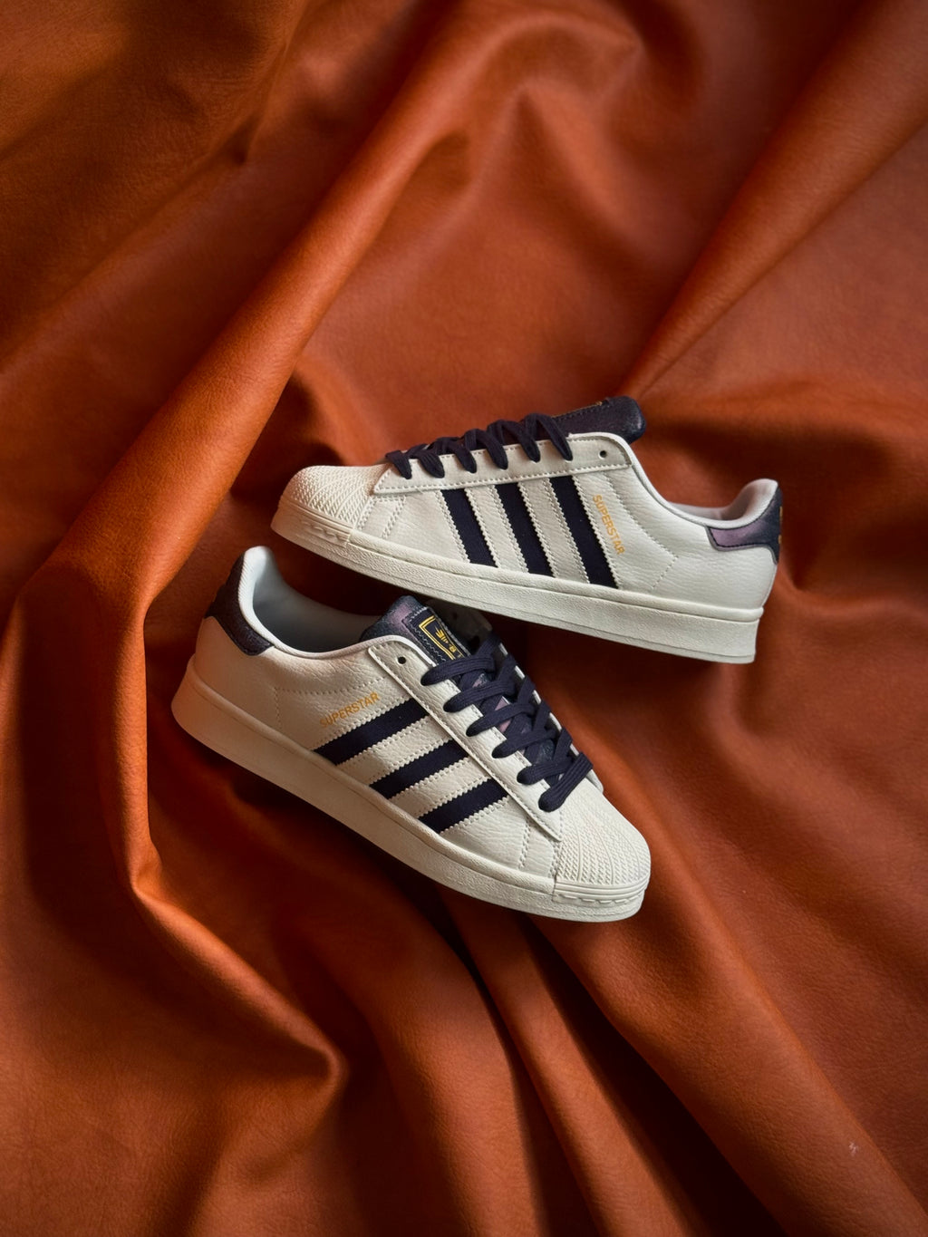 Adidas Superstar II Off White Colegial Azul Marino