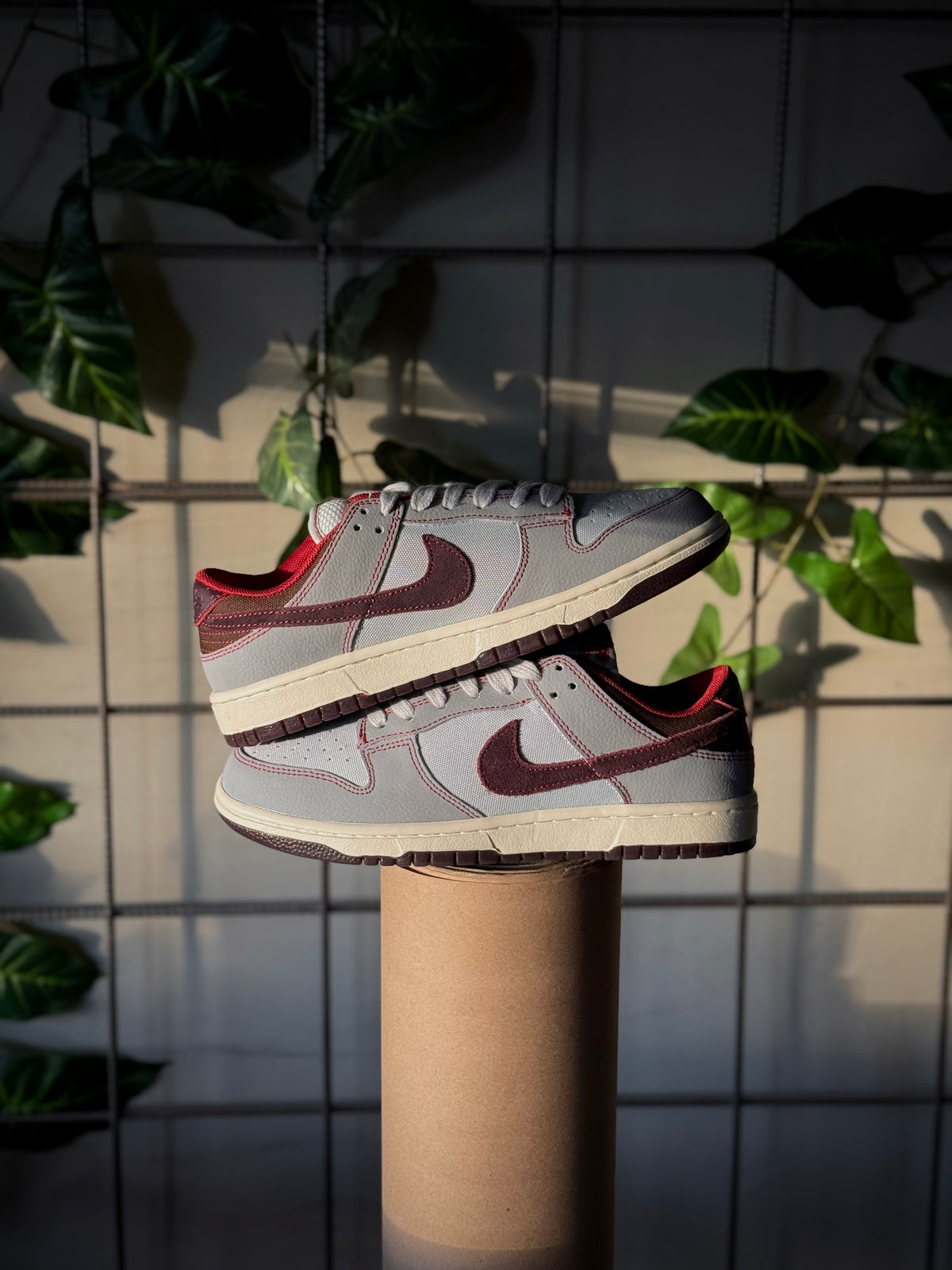 Nike Dunk Pure Platinum Team Red Burgund