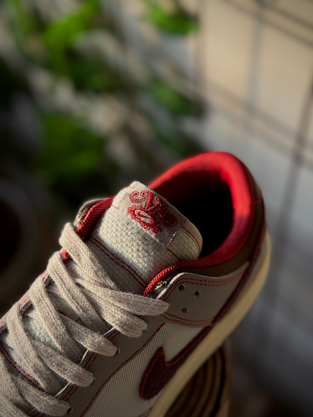 Nike Dunk Pure Platinum Team Red Burgund