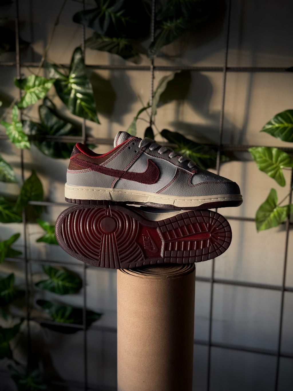 Nike Dunk Pure Platinum Team Red Burgund