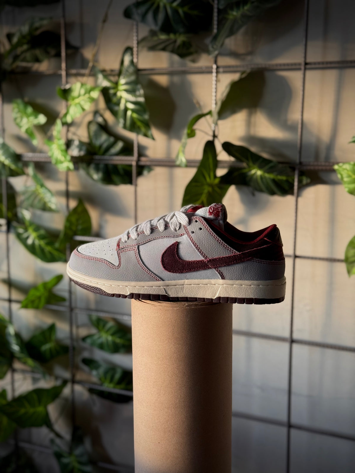 Nike Dunk Pure Platinum Team Red Burgund