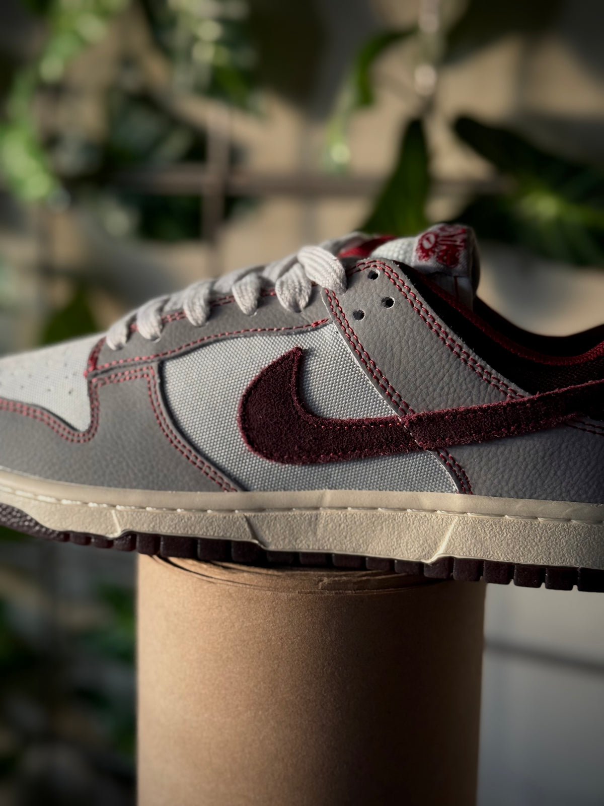 Nike Dunk Pure Platinum Team Red Burgund