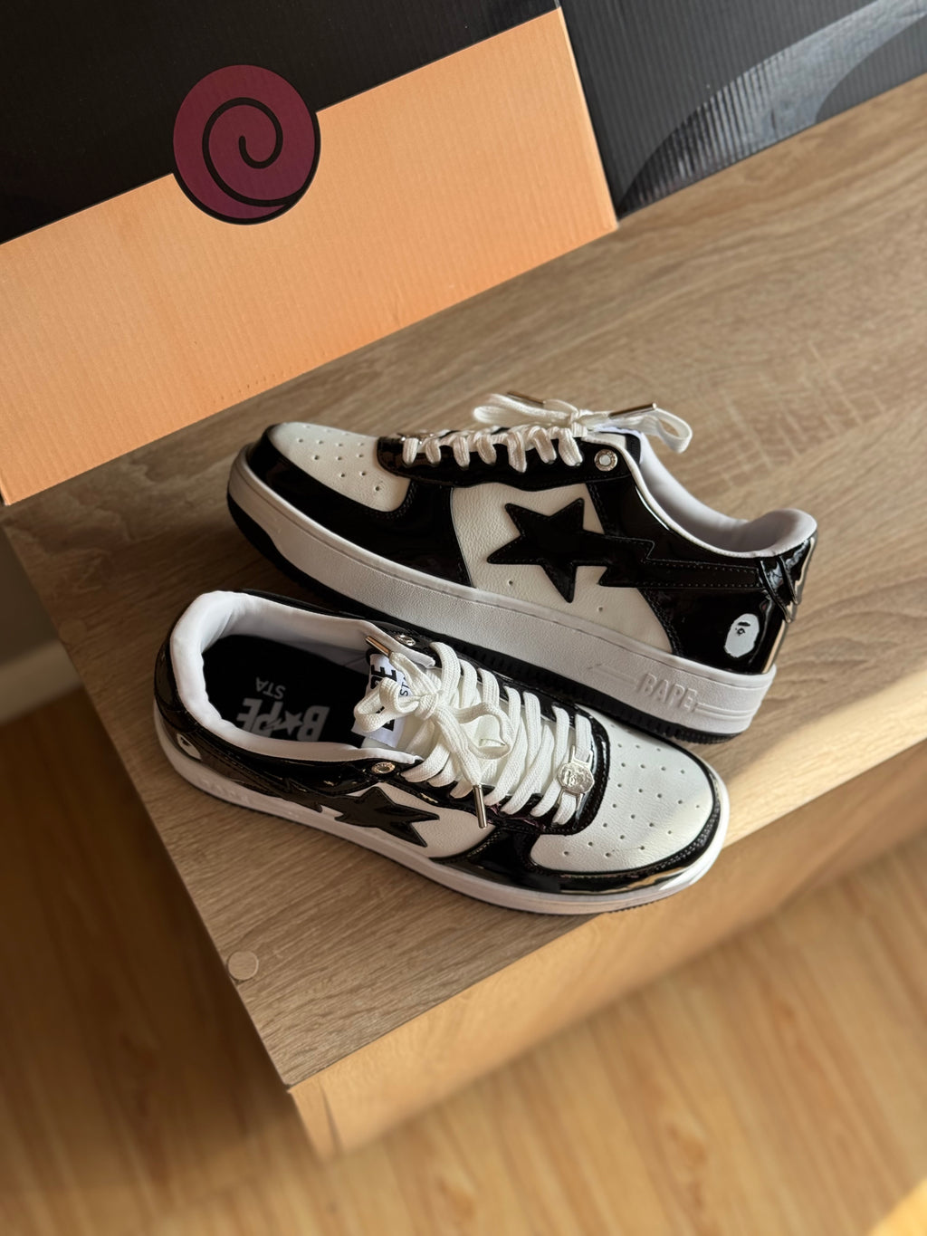 A Bathing Ape Bape Sta Patent Leather
