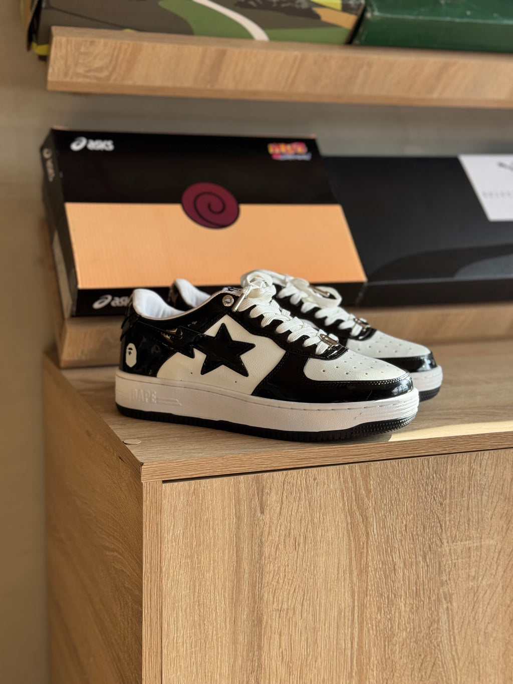 A Bathing Ape Bape Sta Patent Leather